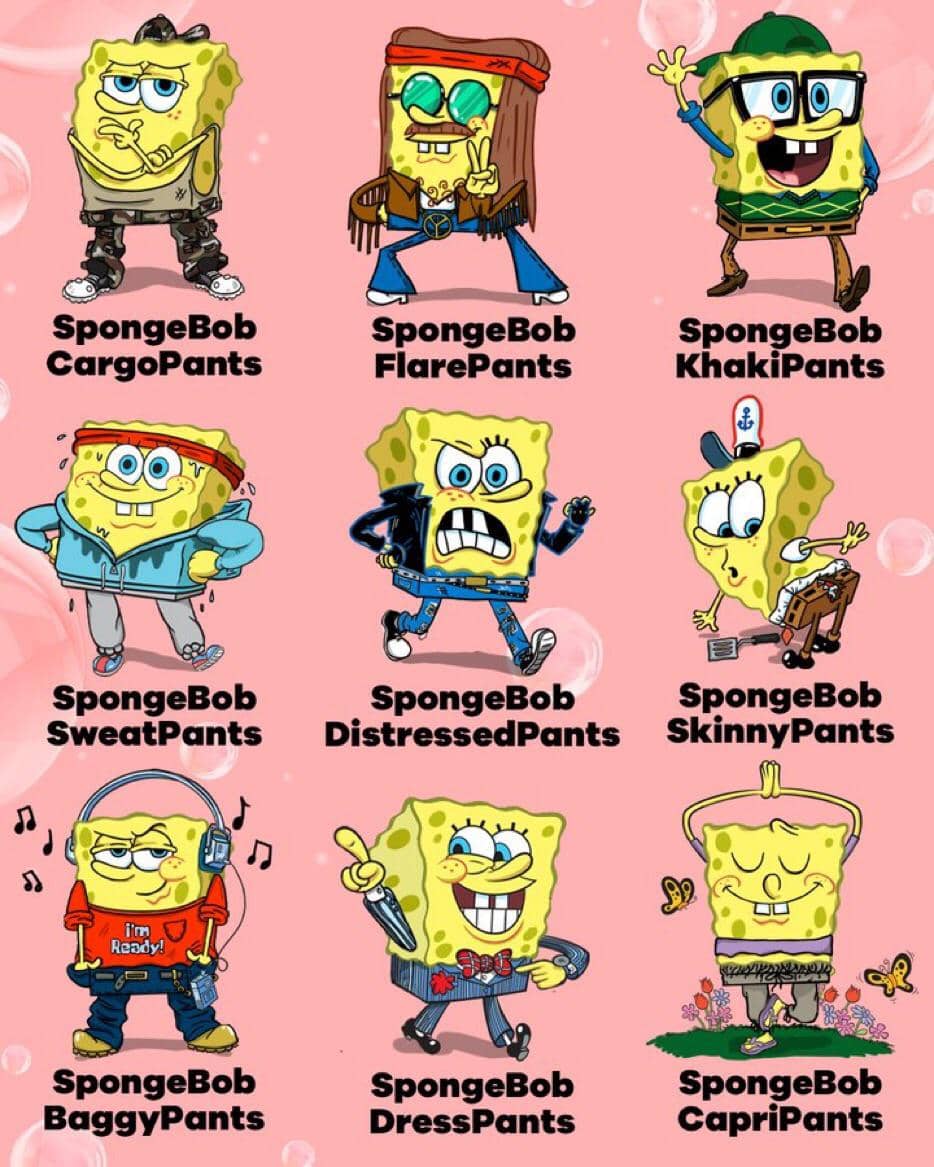 meme SpongeBob tentang pakaian