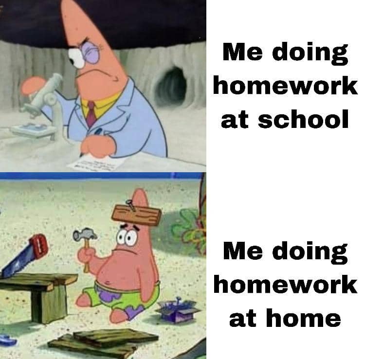 meme SpongeBob tentang menunda-nunda