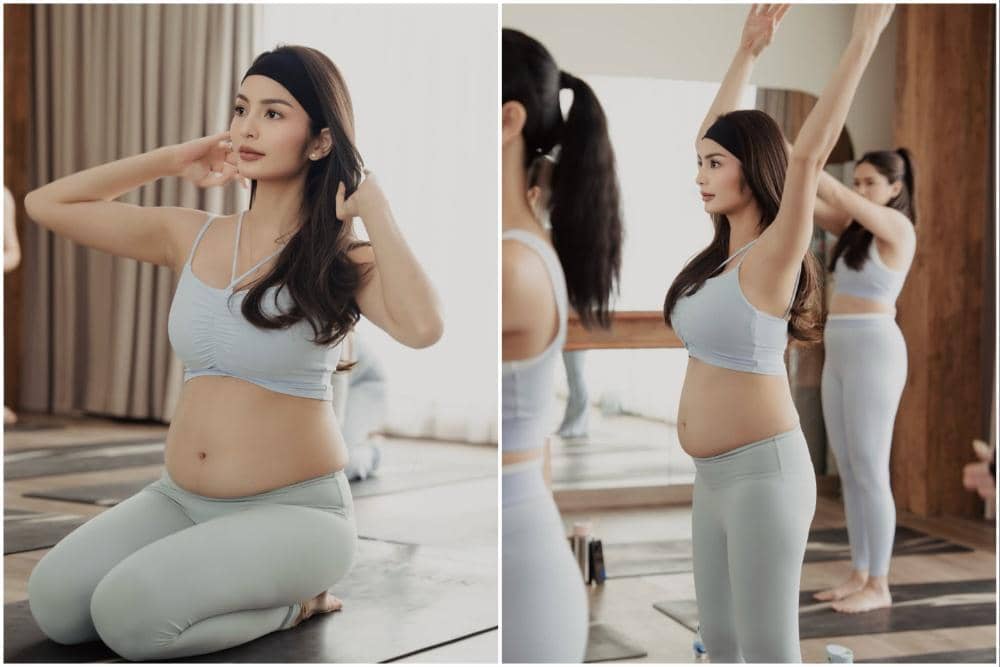8 Potret Debi Sagita Ikut Kelas Pilates saat Hamil, Tampil Fit