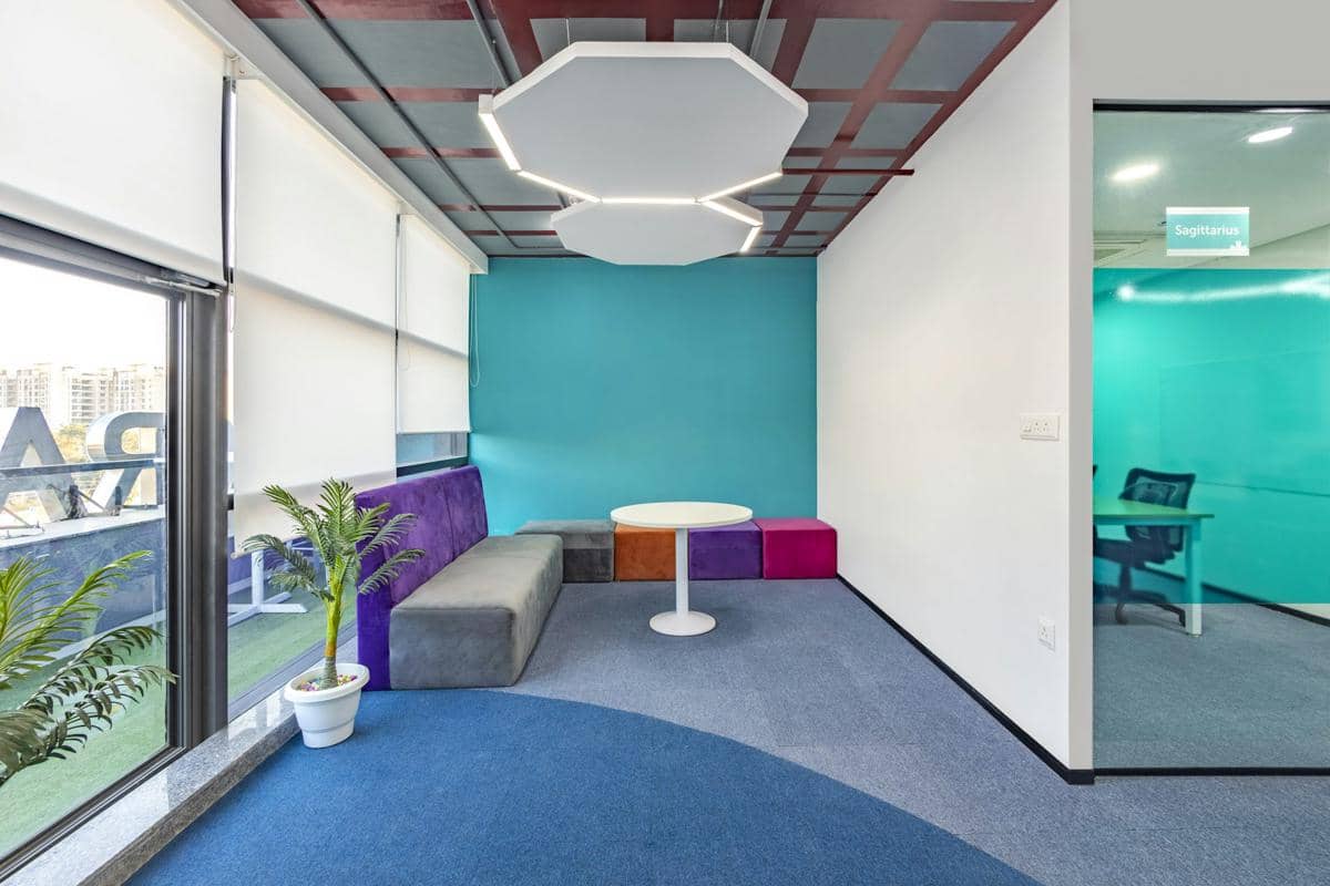 ilustrasi interior rumah dengan lantai homogeneous tile