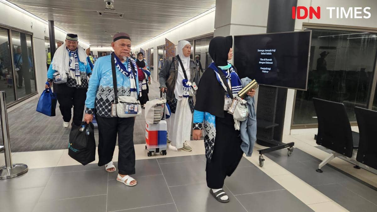 Jemaah Haji Tiba di Bandara Soetta Langsung ke Debarkasi