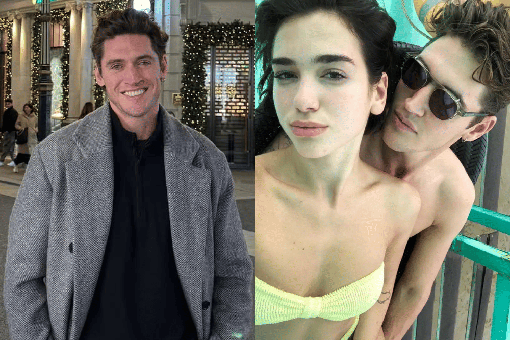 Kolase foto Isaac Carew dan potret kenangannya bersama Dua Lipa (instagram.com/isaaccarew/dualipa)