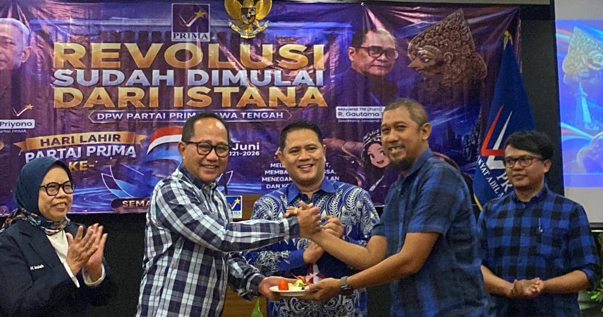 Perayaan HUT Kelima Partai Rakyat Adil Makmur (PRIMA) Jawa Tengah, bertepatan dengan peringatan Hari Lahir Pancasila pada 1 Juni 2026 di Sem