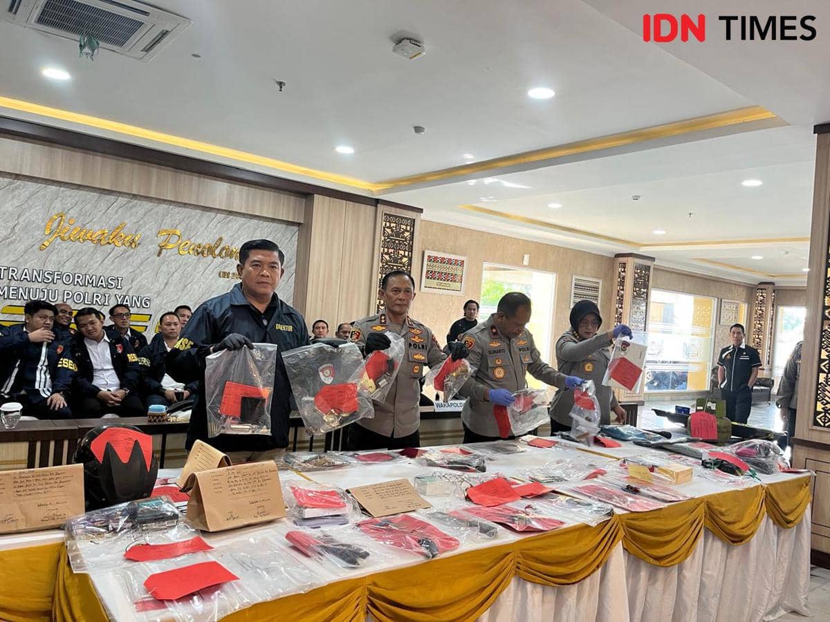 Polda Lampung Bekuk 95 Bandit Jalanan, 15 Pelaku Ditembak!
