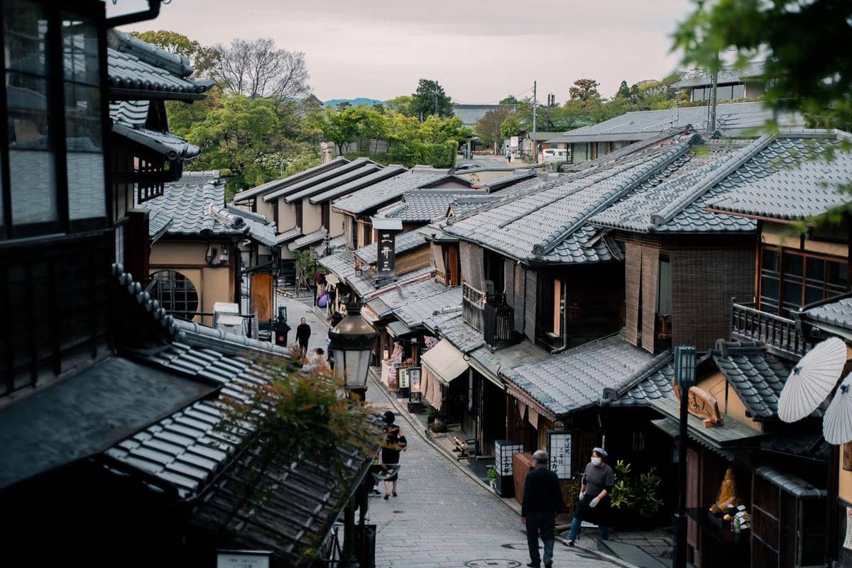 ilustrasi pemandangan Kyoto