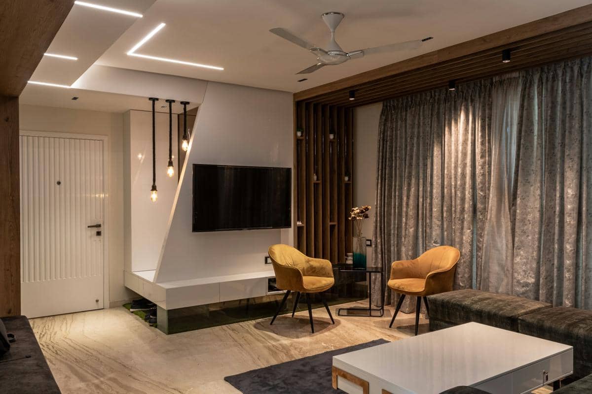 ilustrasi interior rumah dengan hidden lighting