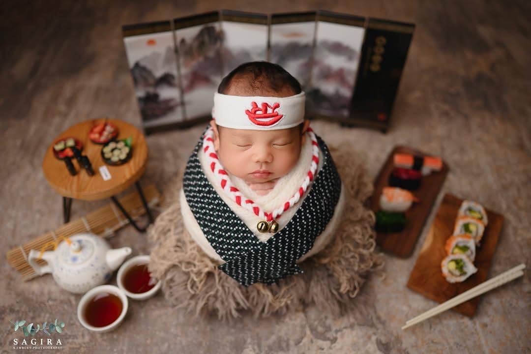 Photoshoot Baby Arash, anak Thariq dan Aaliyah 