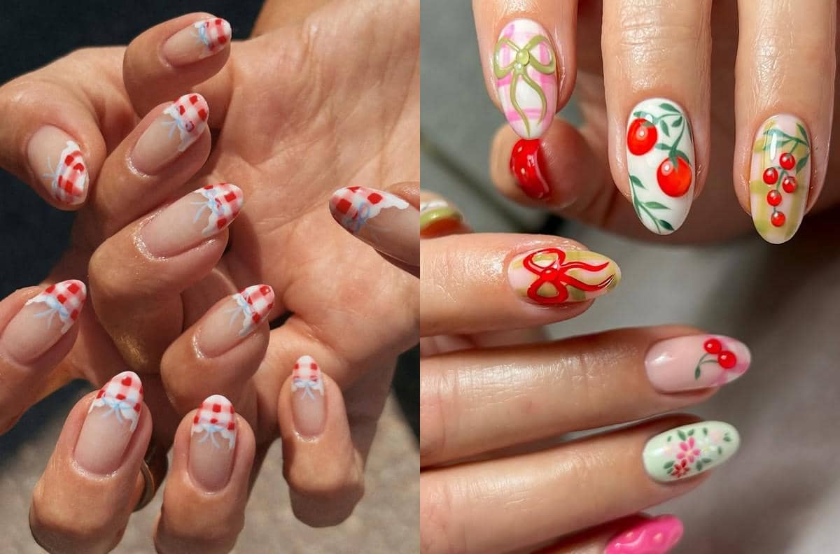 10 Inspirasi Nail Art Bertema Picnic-core, Nuansanya Fun!