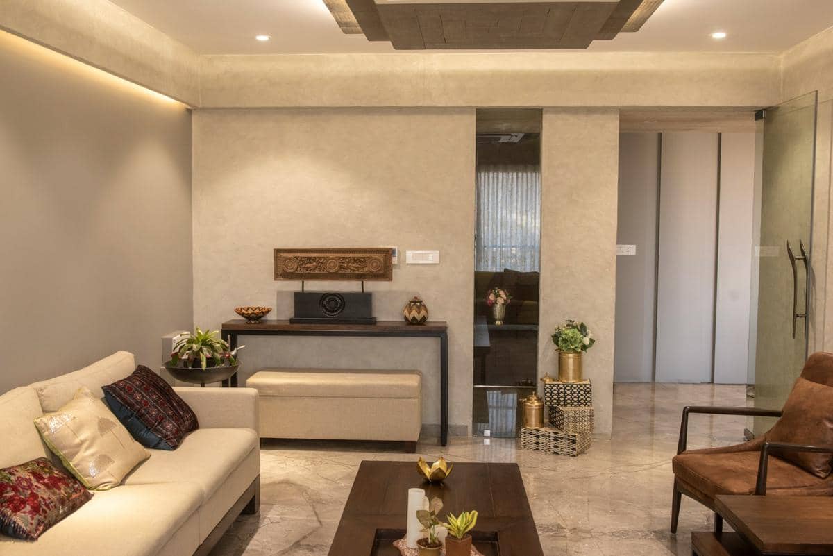 ilustrasi interior rumah dengan hidden lighting