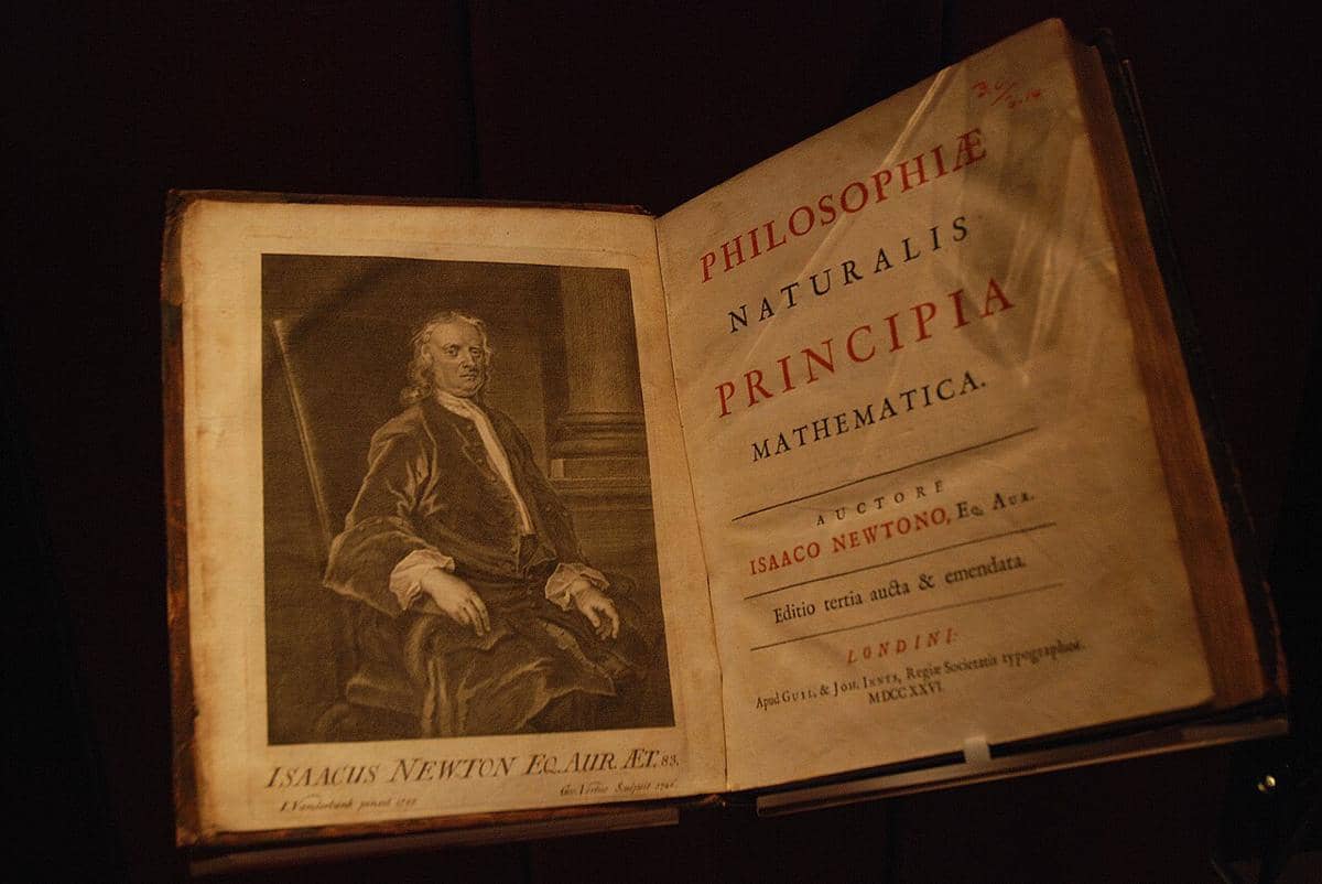 Edisi ketiga Philosophiæ Naturalis Principia Mathematica karya Isaac Newton tahun 1726.