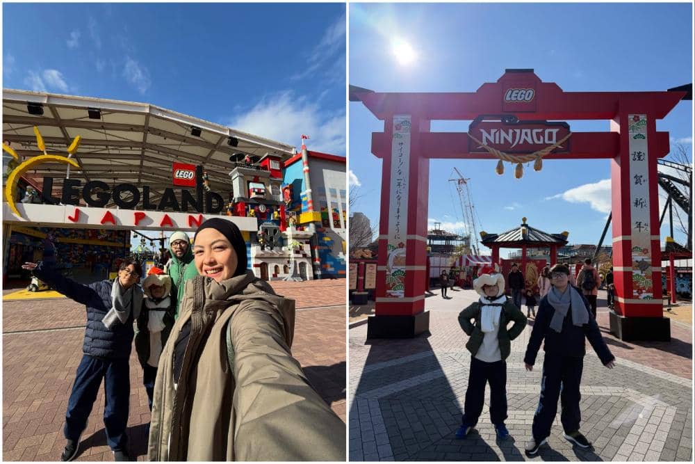10 Potret Keluarga Revalina S. Temat Liburan di Legoland Jepang