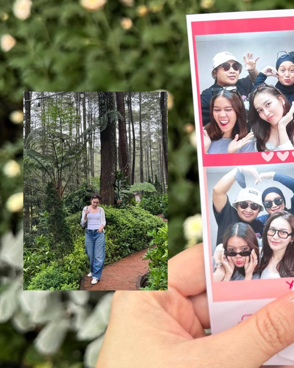Ayu Ting Ting saat liburan di Lembang