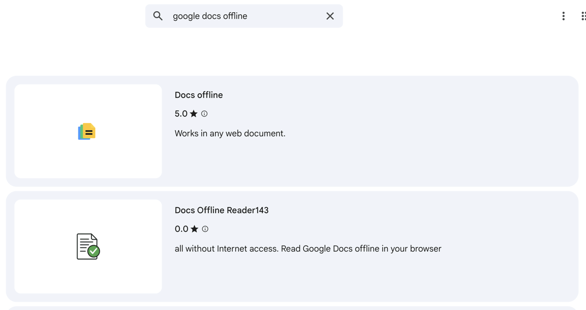 Google Docs Offline