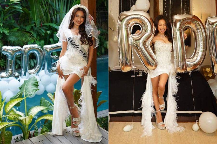 Gaya Jennifer Coppen di Bridal Shower, Look Bride-to-Be yang Festive!