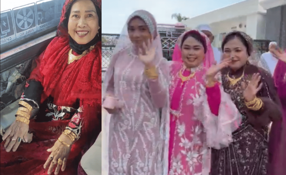 Jemaah Haji Sidrap Tampil dengan Bling-Bling Emas saat Tiba di Sulsel