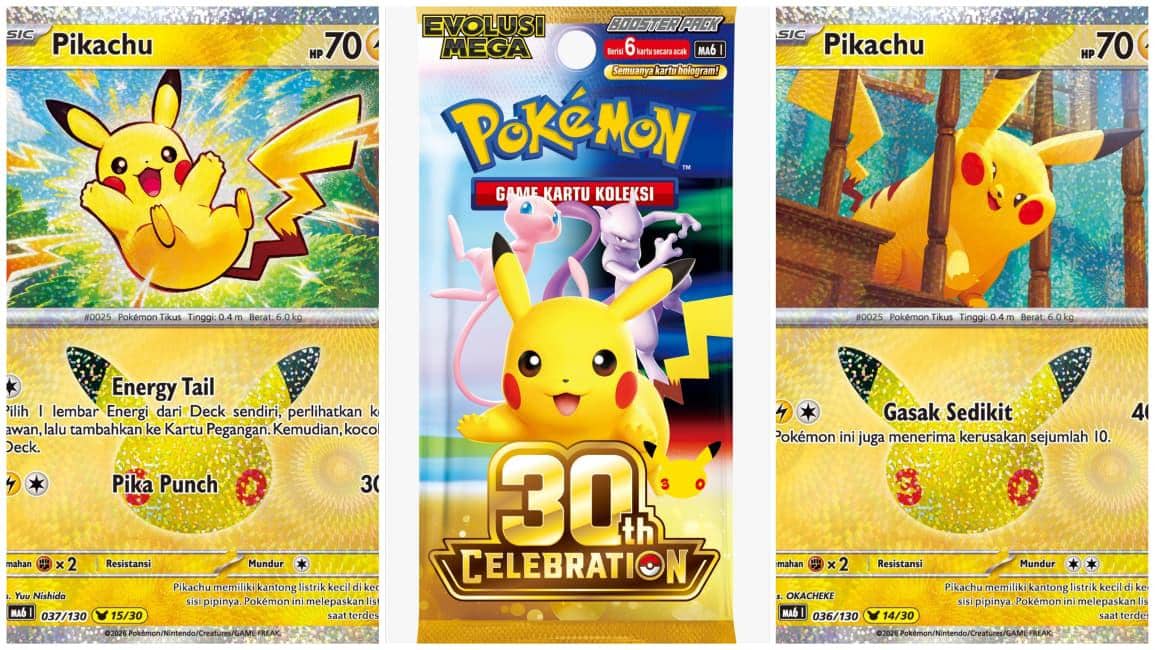 Booster Pack 30th Celebration Rayakan 30 Tahun Pokémon Game Kartu 