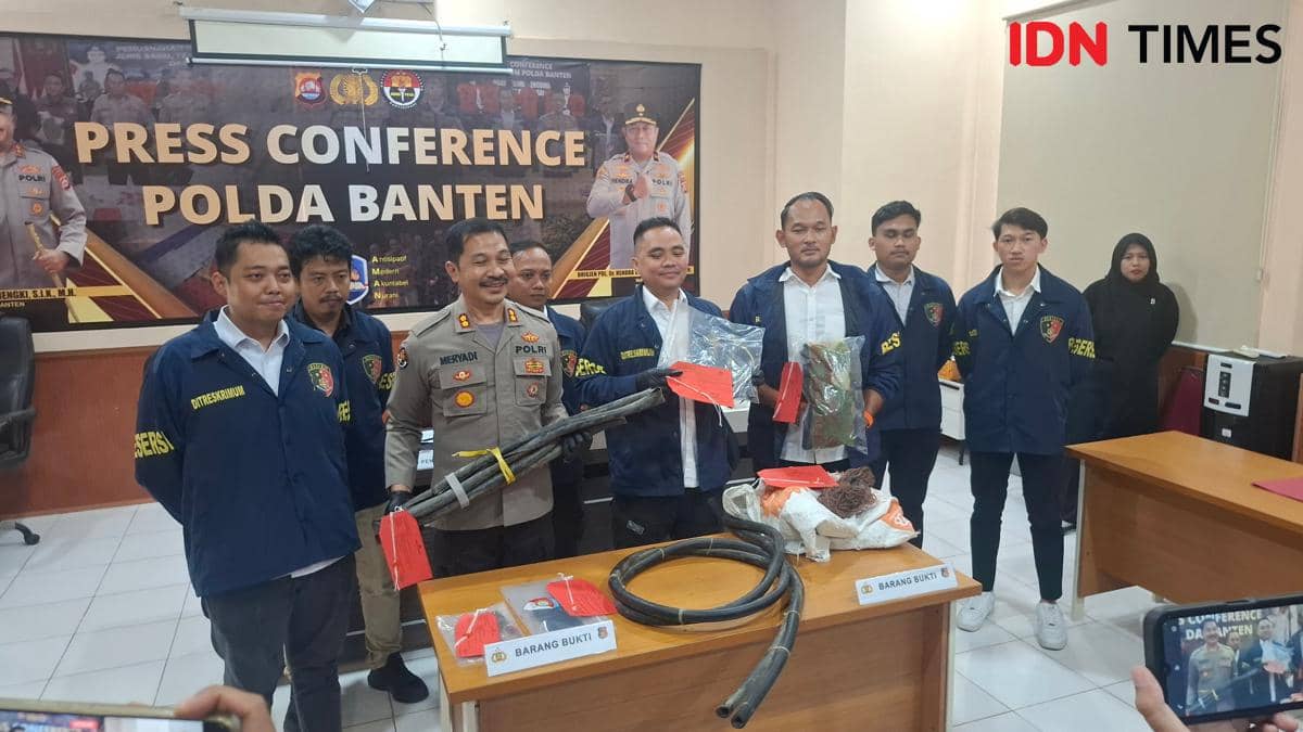 Polda Banten Bongkar Pencurian Kabel Persinyalan KRL di Maja dan Daru