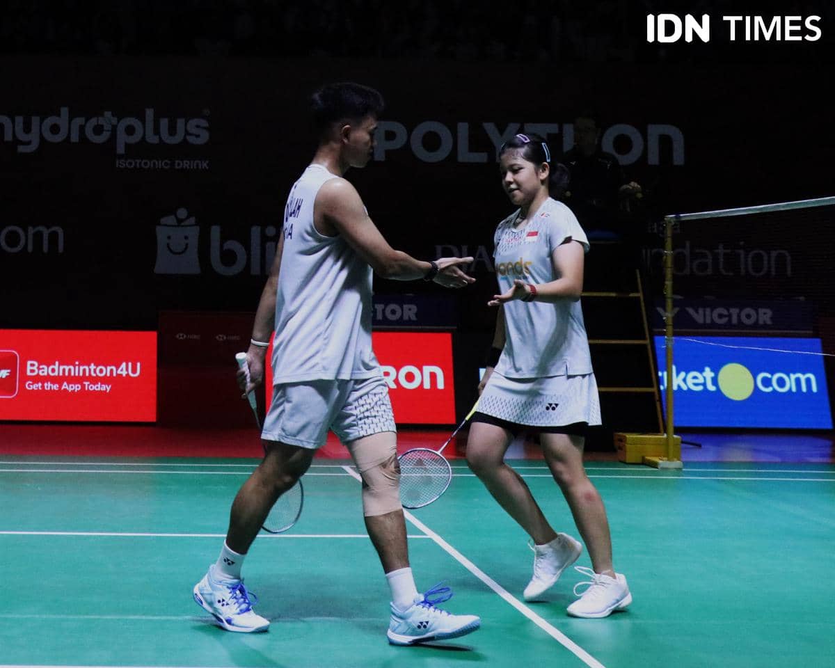 Felisha Pasaribu/Jafar Hidayatullah di 32 besar Indonesia Open 2026. 