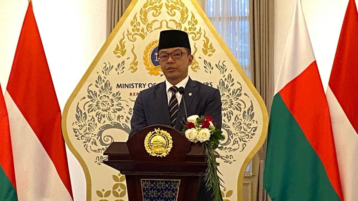 Menlu RI Sugiono menerima Menlu Madagaskar Alice N’Diaye di Gedung Pancasila Kemlu RI, Jakarta, Rabu (3/6/2026). 