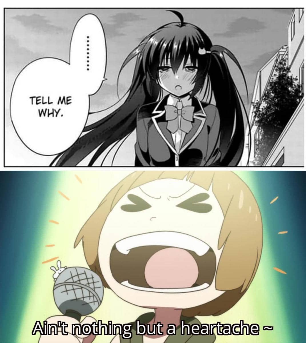 meme anime tentang sakit hati