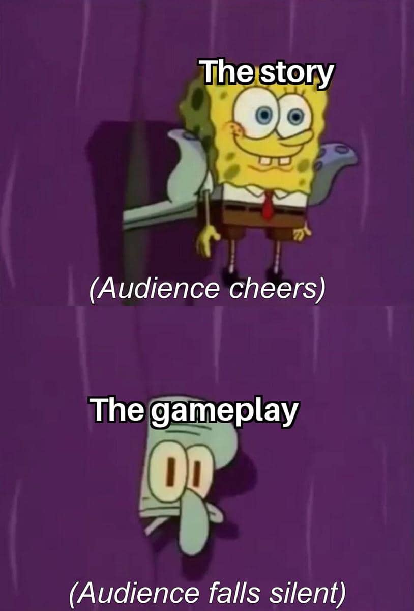 meme SpongeBob tentang video game