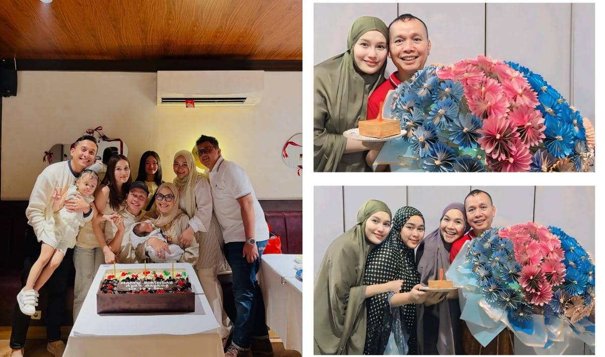 7 Potret Ulang Tahun Ke-64 Ayah Ayu Ting Ting, Penuh Bahagia!