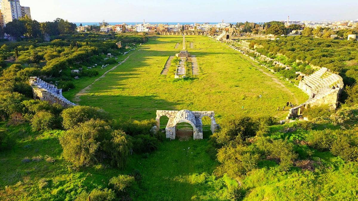 potret situs hippodrome dari era Kekaisaran Romawi di Kota Tyre