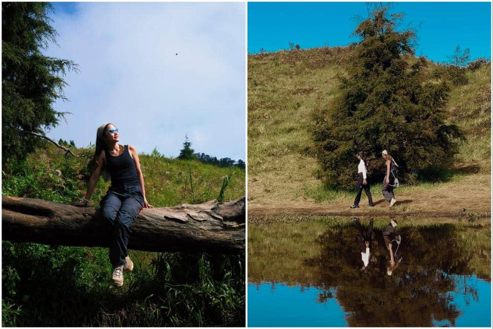 7 Potret Bella Graceva Mendaki Gunung Prau, Enjoy di Alam