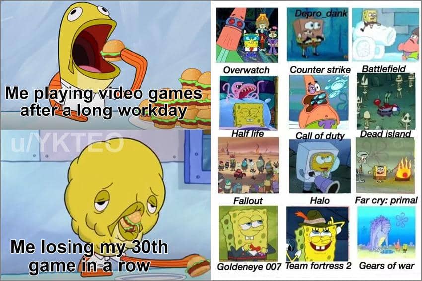 8 Meme SpongeBob tentang Video Game