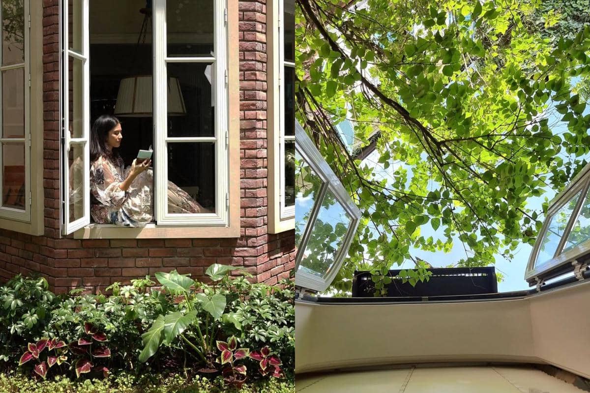 ide desain pojok membaca di rumah Dian Sastro