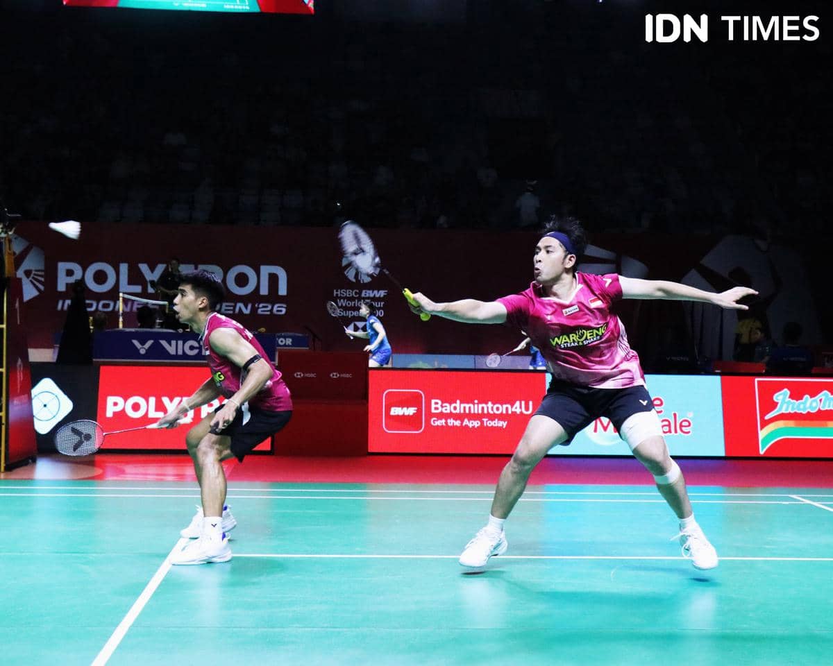 Sabar Karyaman Gutama/Moh Reza Pahlevi Isfahani di 16 Besar Indonesia Open 2026, Kamis (04/07/2026). 