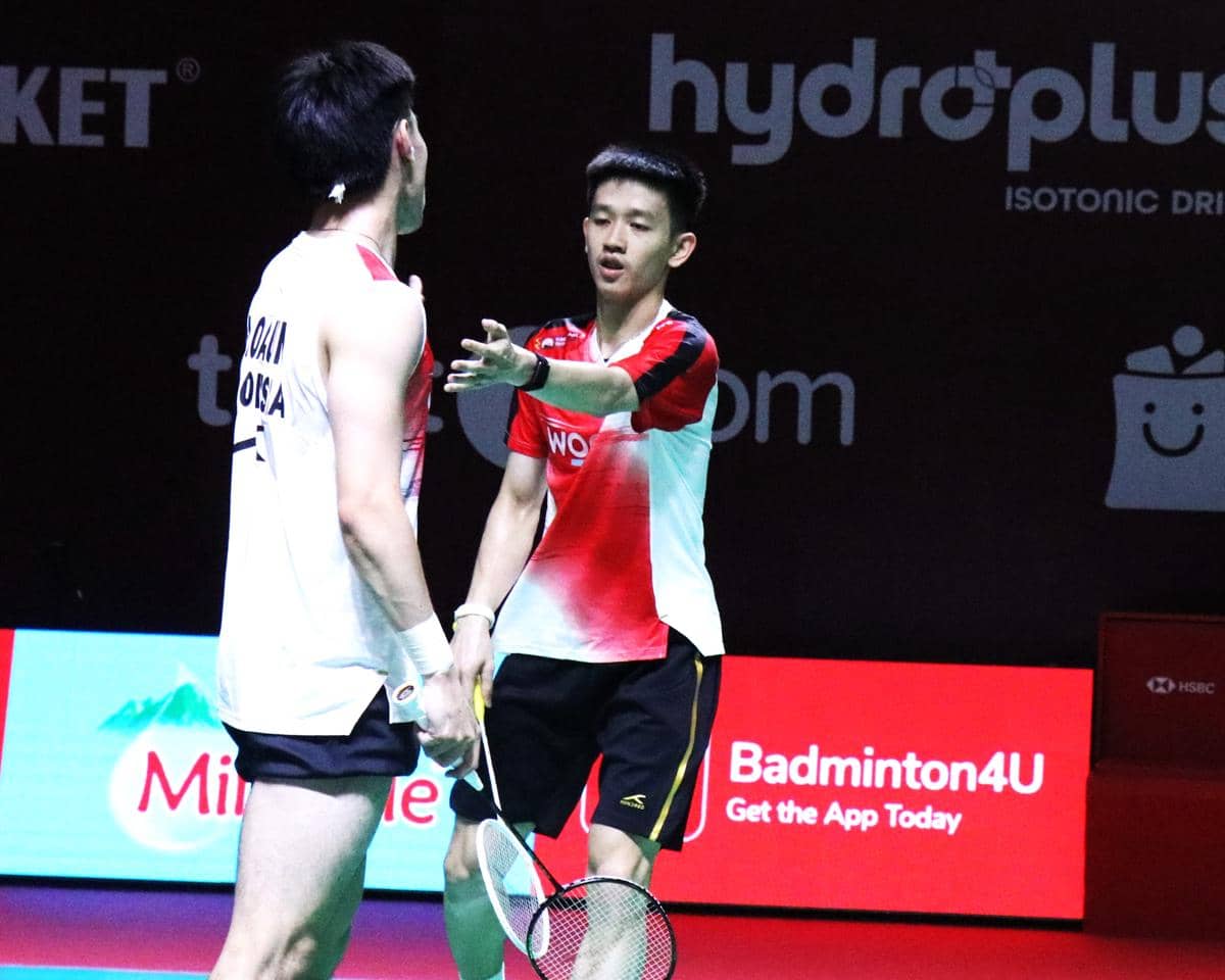 Raymond Indra/Nikolaus Joaquin di 16 Besar Indonesia Open 2026, Kamis (04/07/2026).