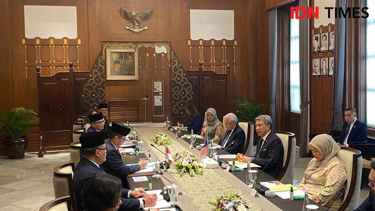 Pertemuan Joint Commision Bilateral Cooperation (JCBC) antara Menlu RI Sugiono dengan Menlu Malaysia Mohamad Hasan.