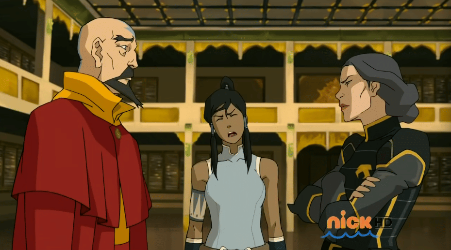 Tenzin dan Lin Beifong di Avatar Korra 1.png