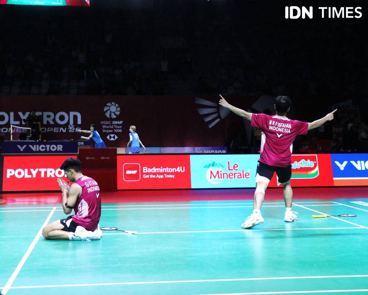 Sabar Karyaman Gutama/Moh Reza Pahlevi Isfahani di 16 Besar Indonesia Open 2026, Kamis (04/07/2026). 