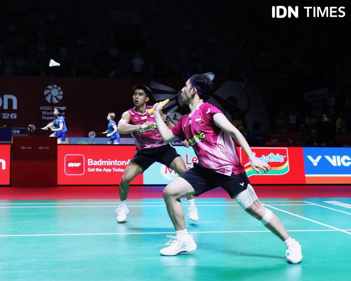 Sabar Karyaman Gutama/Moh Reza Pahlevi Isfahani di 16 Besar Indonesia Open 2026, Kamis (04/07/2026). 