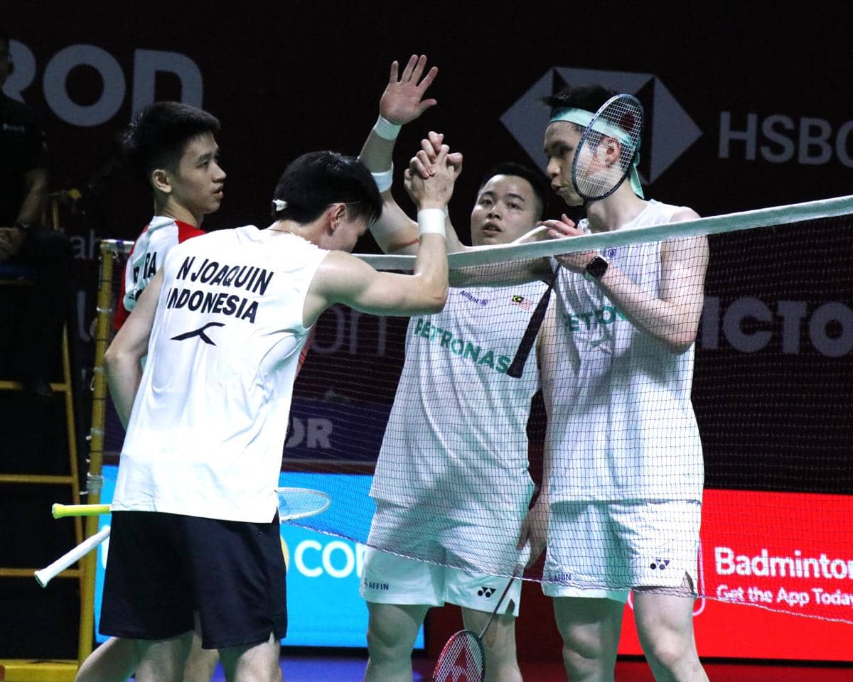 Raymond Indra/Nikolaus Joaquin di 16 Besar Indonesia Open 2026, Kamis (04/07/2026).