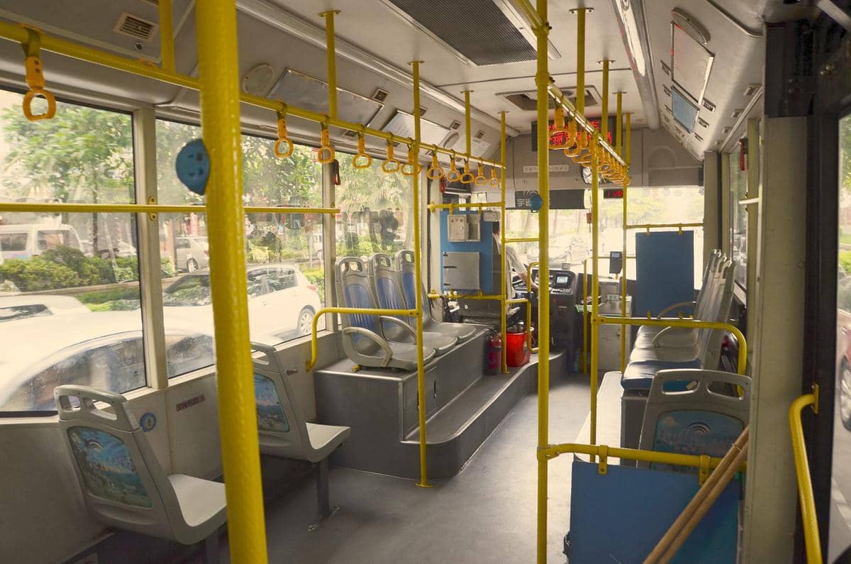 potret interior bus di China