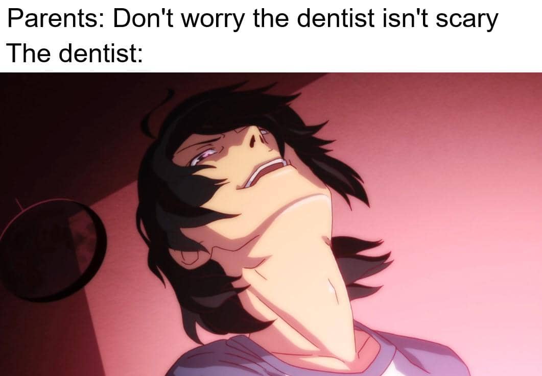 meme anime tentang kebersihan gigi