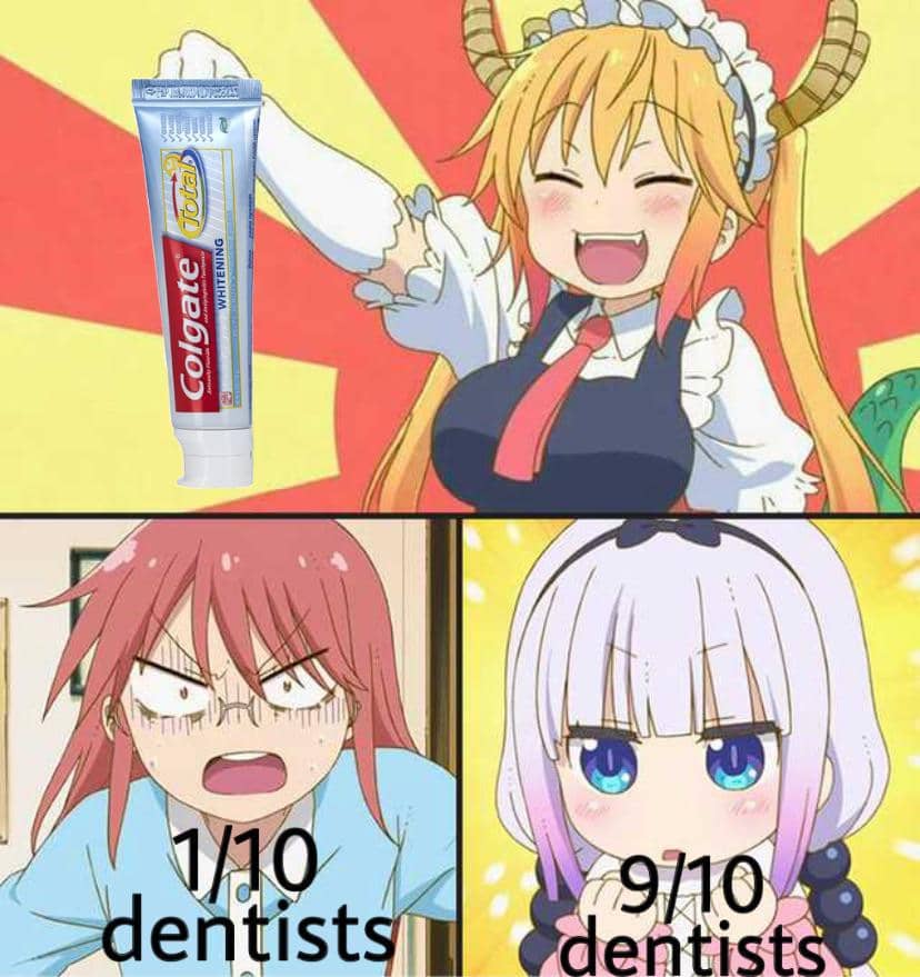 meme anime tentang kebersihan gigi