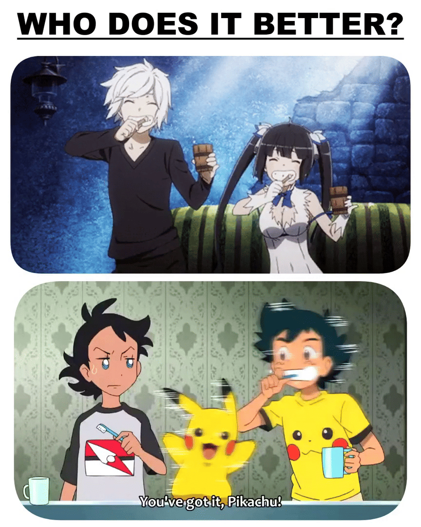 meme anime tentang kebersihan gigi