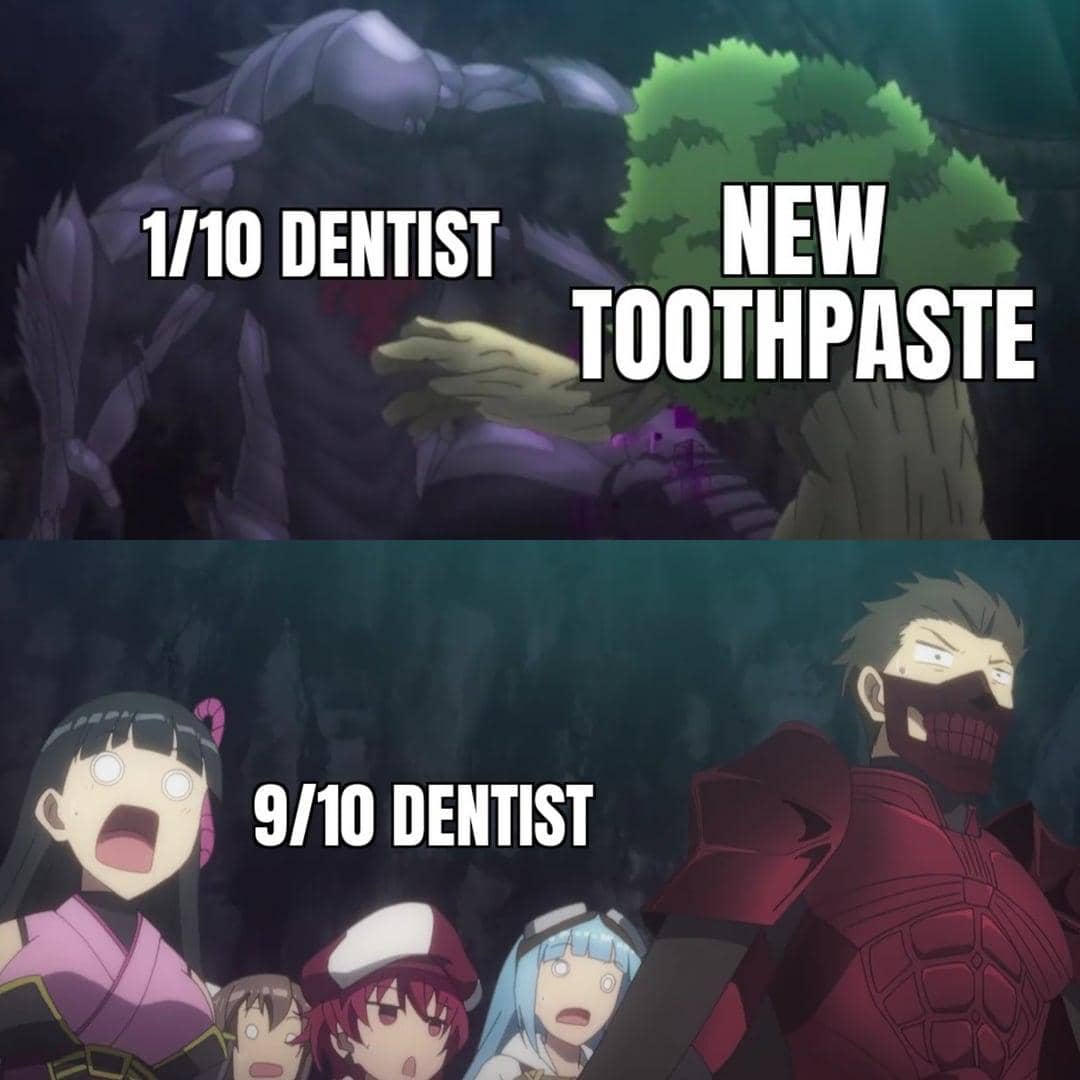 meme anime tentang kebersihan gigi