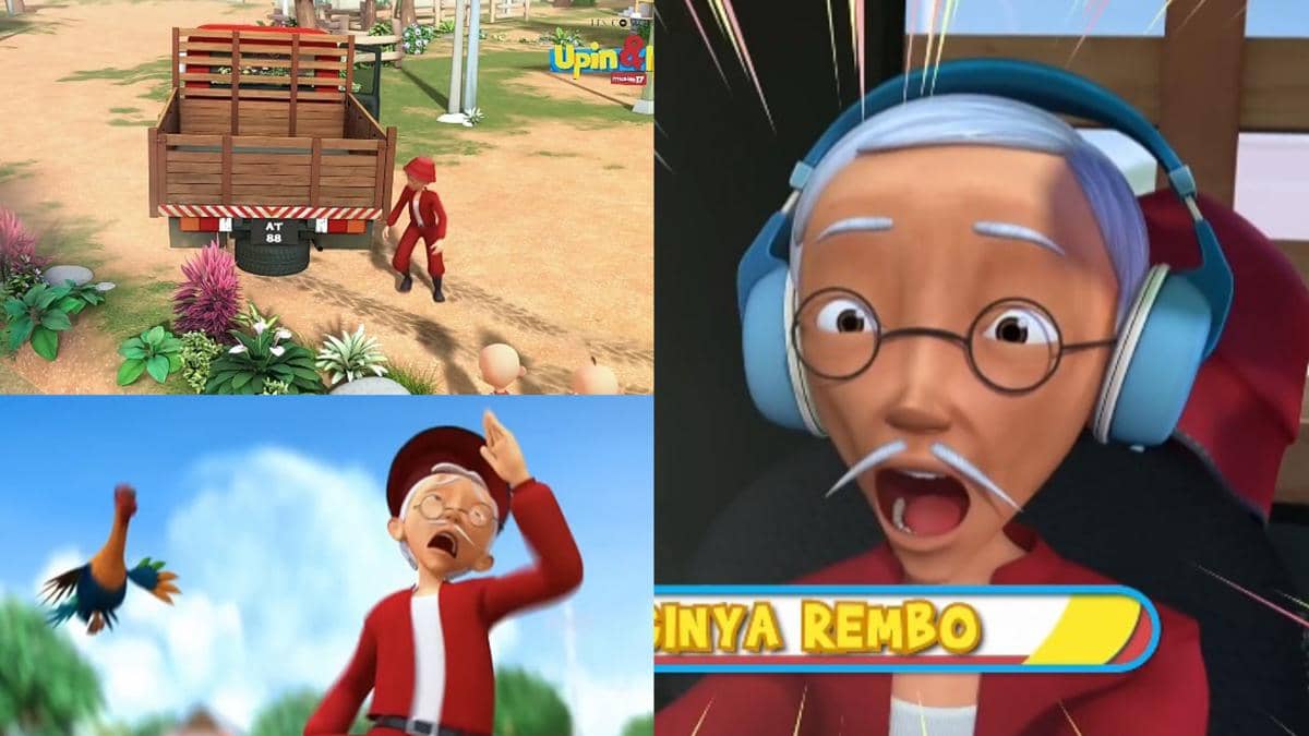Ah Tong hampir kecelakaan karena ulah Rembo. 