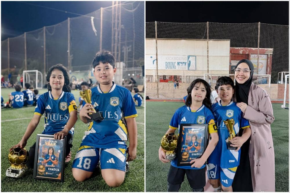 10 Potret Anak Oki Setiana Dewi Raih Penghargaan Sekolah Bola di Mesir