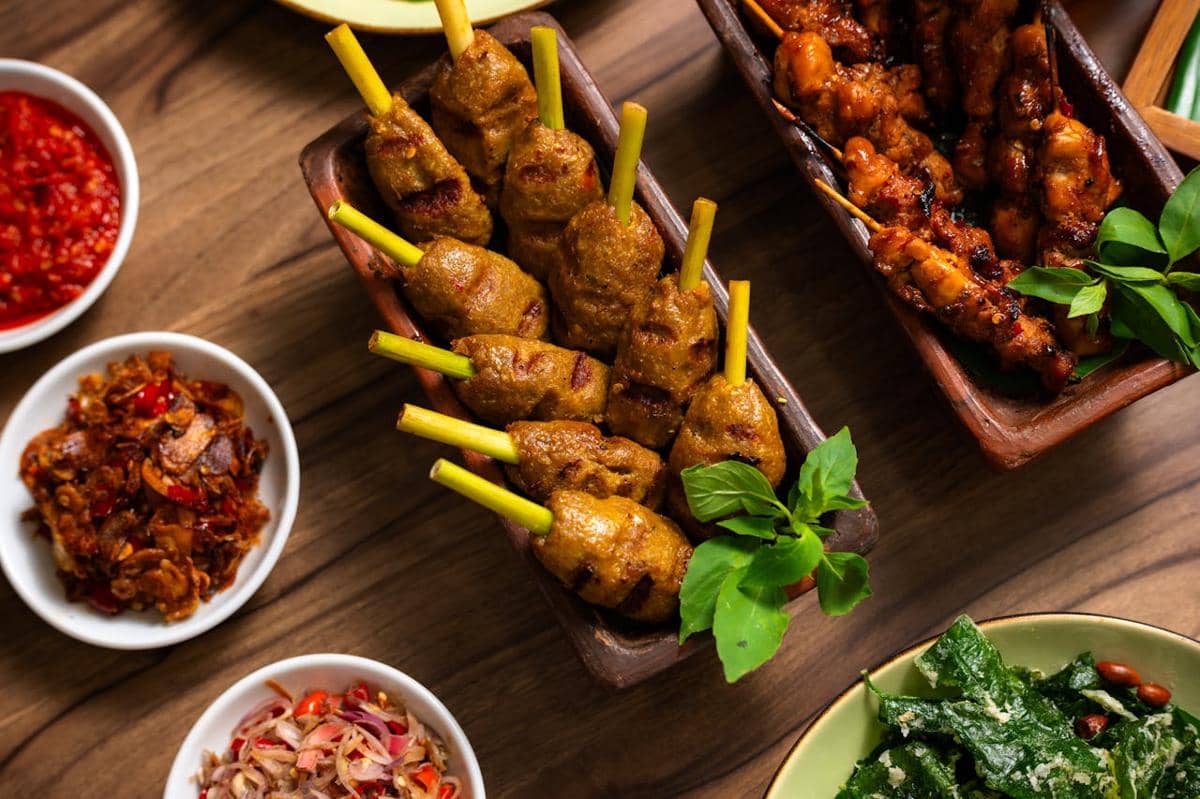 ilustrasi sate daging 