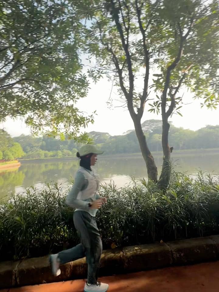 Tantri Namirah dan Haykal Kamil jogging di Ragunan