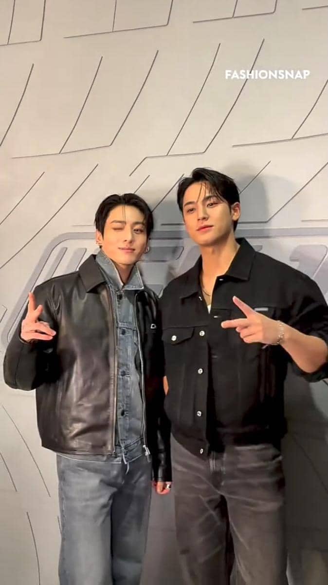 potret Jungkook BTS dan Mingyu SEVENTEEN di event Calvin Klein