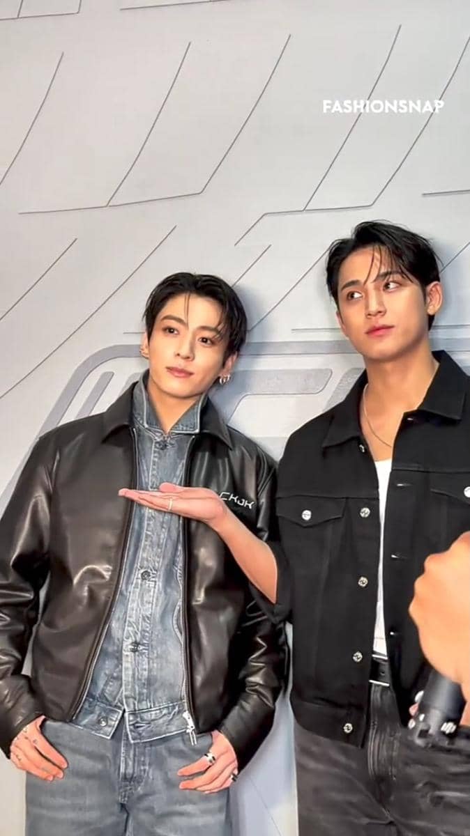 potret Jungkook BTS dan Mingyu SEVENTEEN di event Calvin Klein