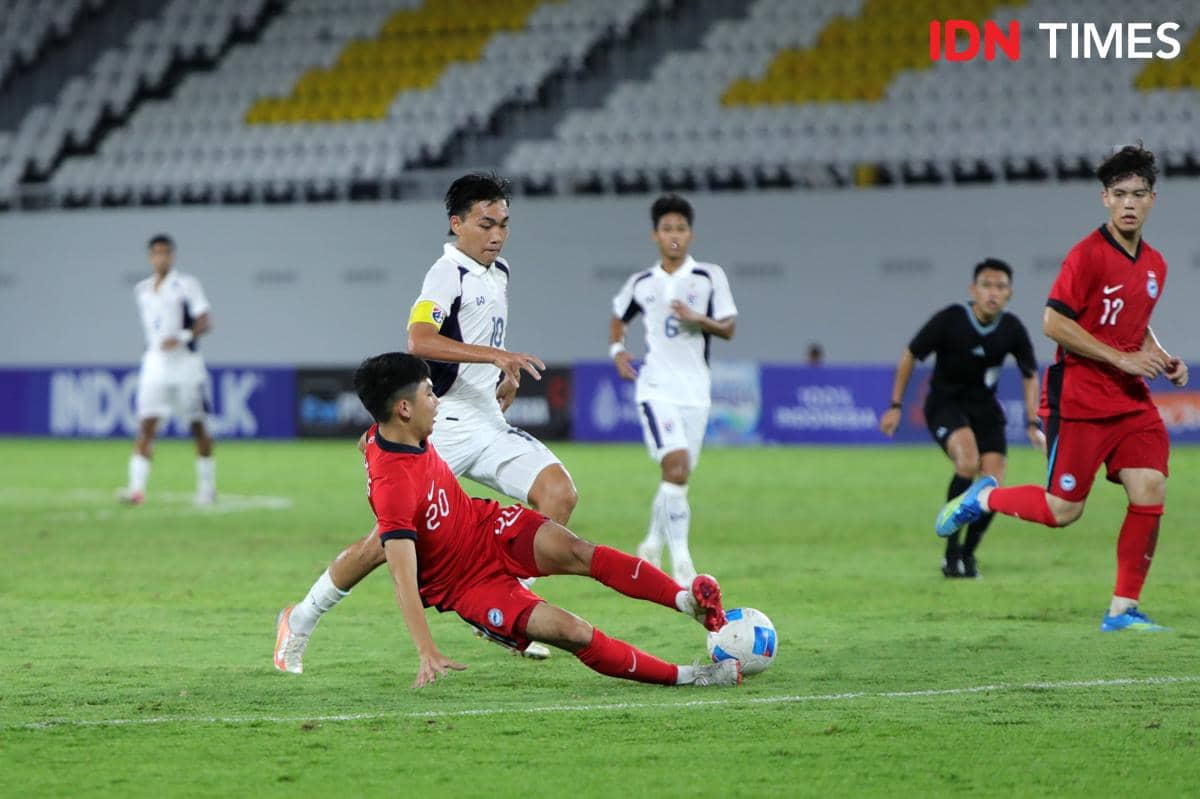 AFF U-19: Bungkam Singapura 4-0, Thailand ke Puncak Klasemen Grup