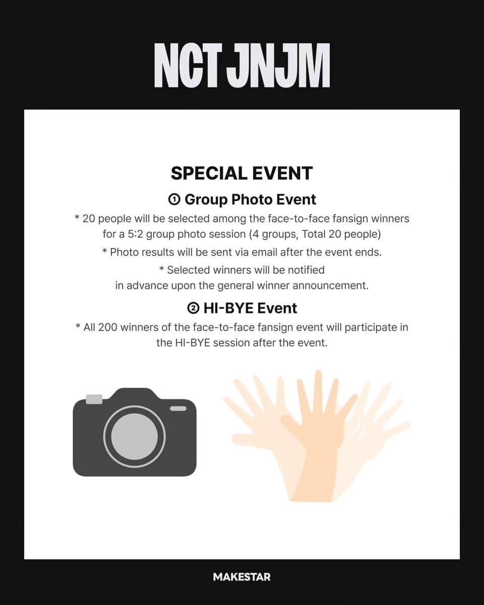 poster fansign dan photo event NCT JNJM Jakarta (instagram.com/makestar_global)